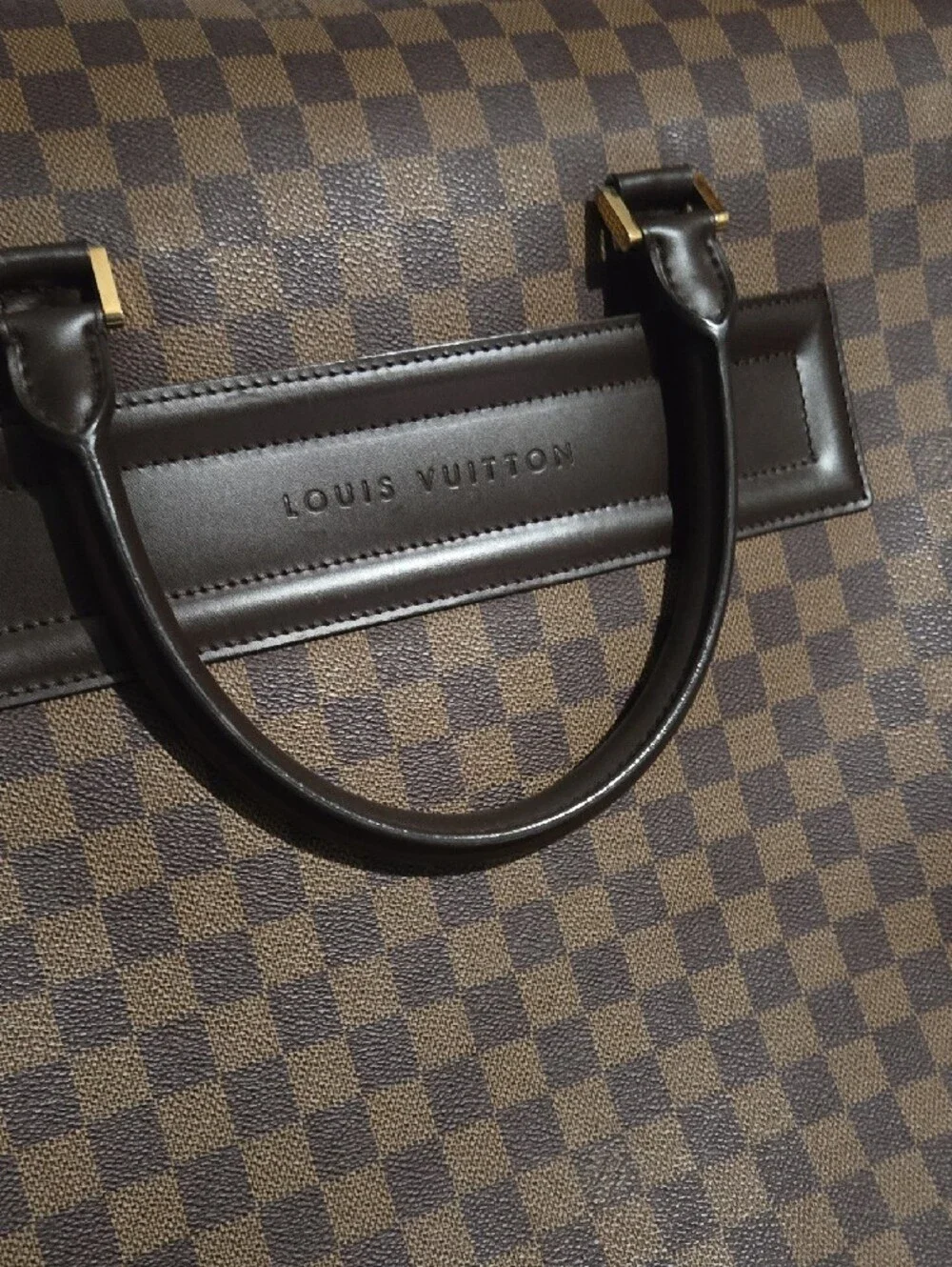 Louis Vuitton Brown Damier Check Luggage with Detachable Strap